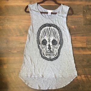 Lace Skull tank top